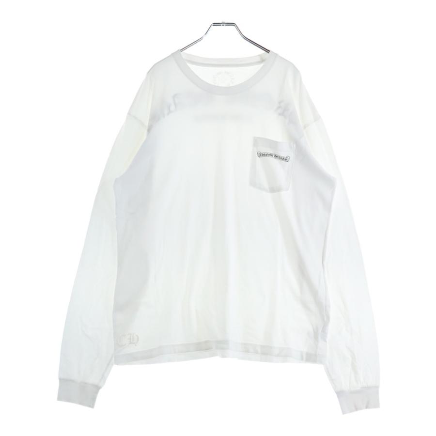 クロムハーツ　長袖Tシャツ　ホワイト CHROME HEARTS（クロムハーツ） CH L/S 1 バックアーチロゴプリント