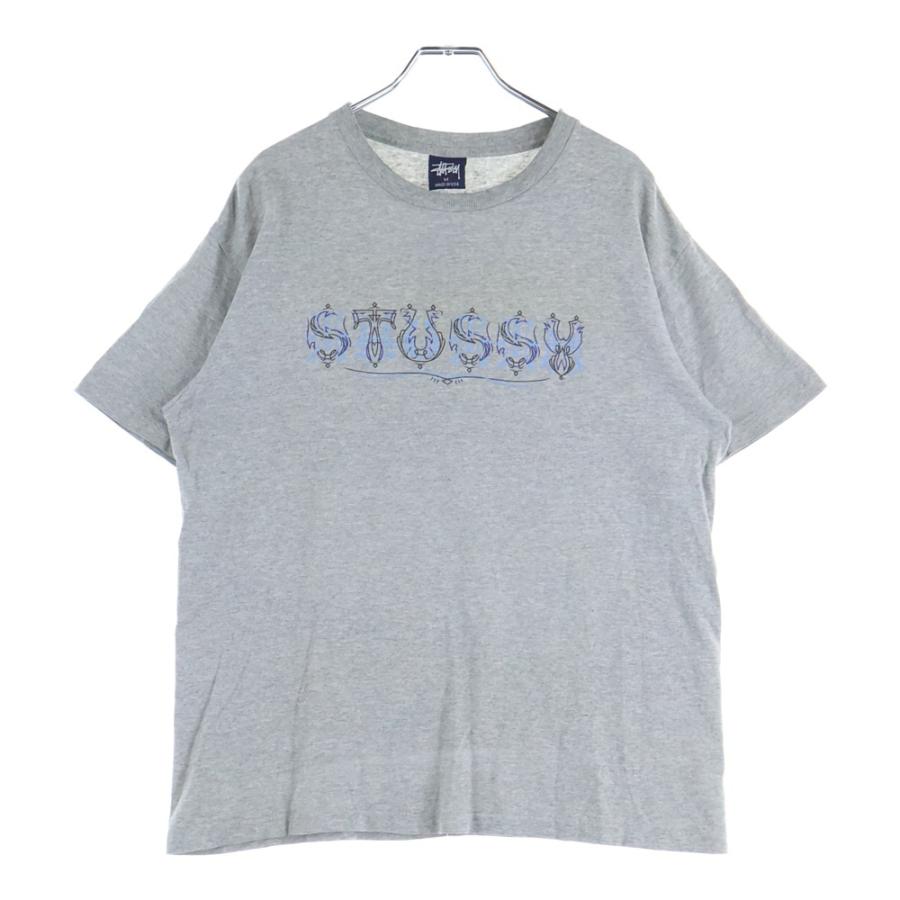 STUSSY（ステューシー） 90s OLD STUSSY 紺タグ ロゴプリント クルー
