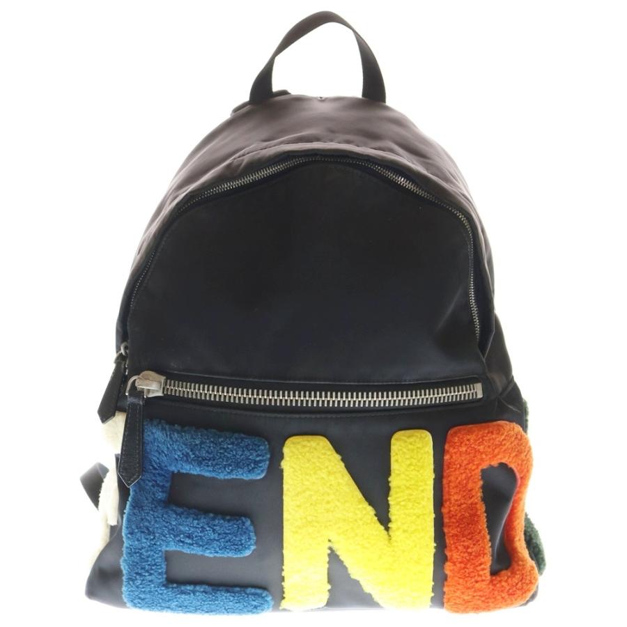 FENDI（フェンディ） ボア ロゴ ナイロン リュック バックパック