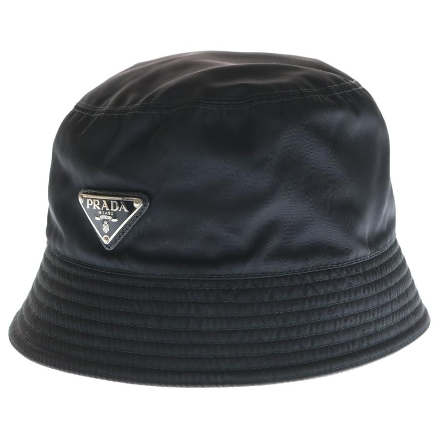 【美品】PRADA プラダ バケットハット ナイロン 三角ロゴ トライアングル PRADA（プラダ） トライアングルロゴプレート付き リナイロンバケット
