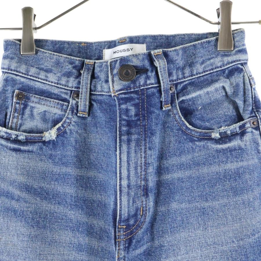 MOUSSY（マウジー） フレアデニムパンツ インディゴ レディース