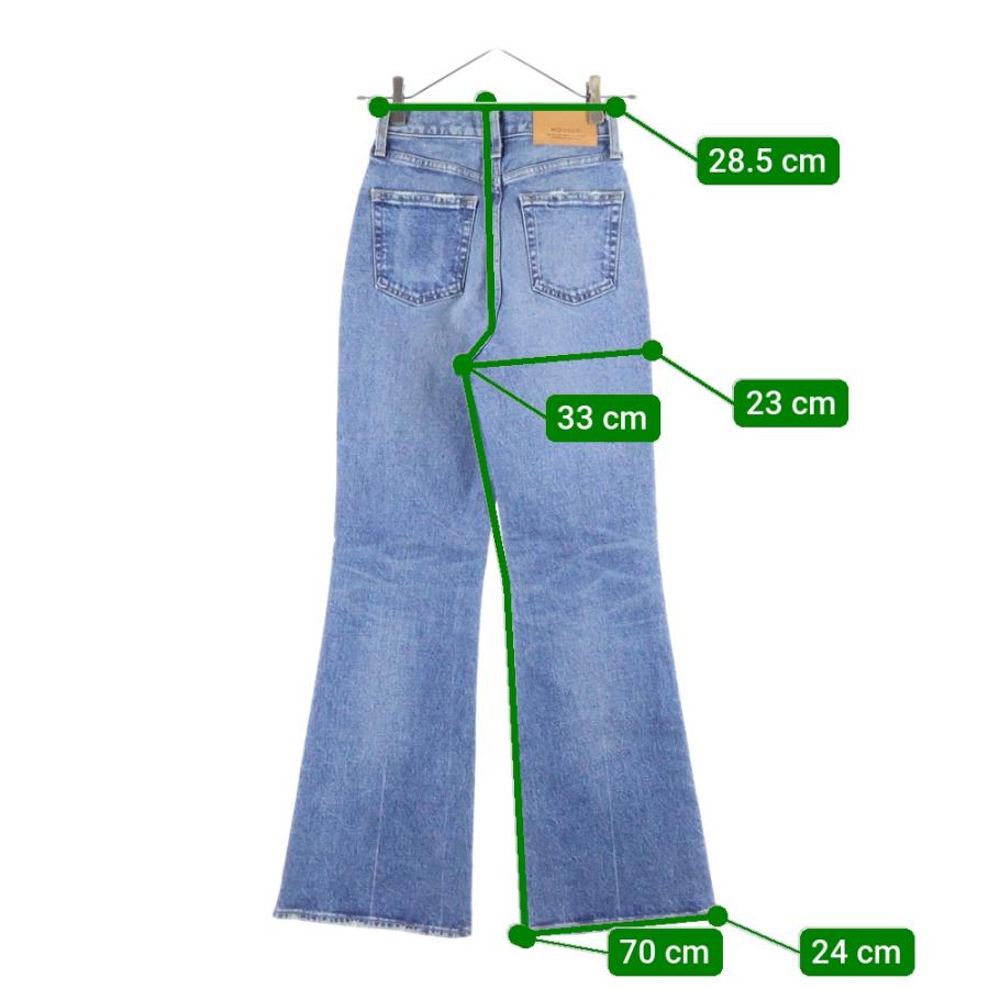 MOUSSY（マウジー） フレアデニムパンツ インディゴ レディース