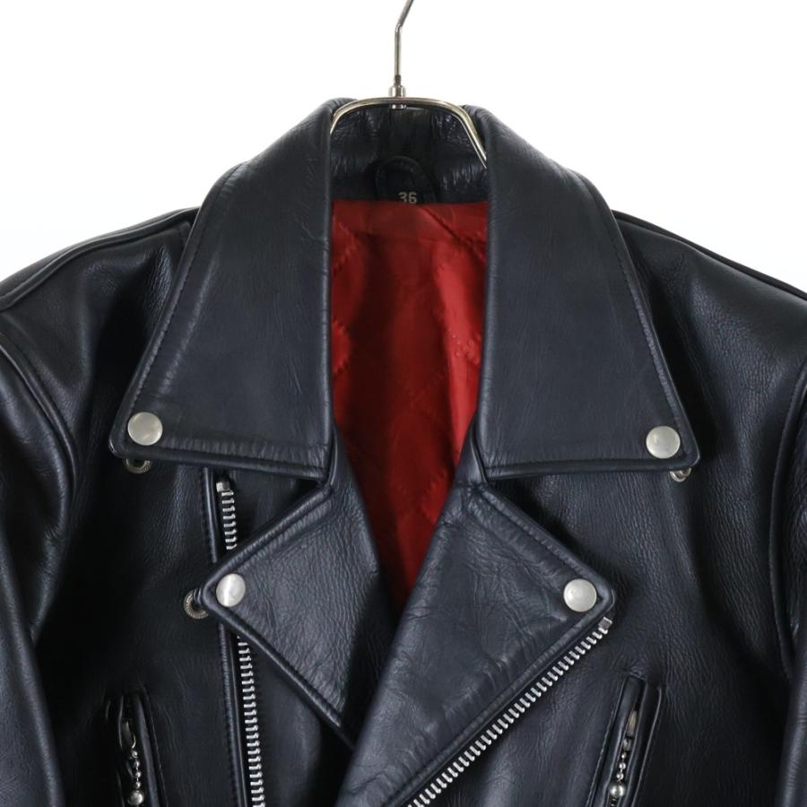 FREEDOM フリーダム レザー ダブルライダースジャケット ブラック