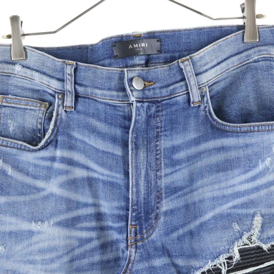 AMIRI（アミリ） MX1 クラッシュ加工 レザーリペア 蛇腹 バイカー