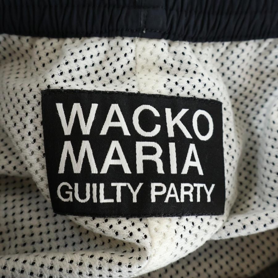 美品 24ss ワコマリア ナイロンパンツ ロゴ刺繍 トラックパンツ 裾ジップ WACKO MARIA（ワコマリア） WACKO MARIA NYLON TRACK PANTS BLACK XL