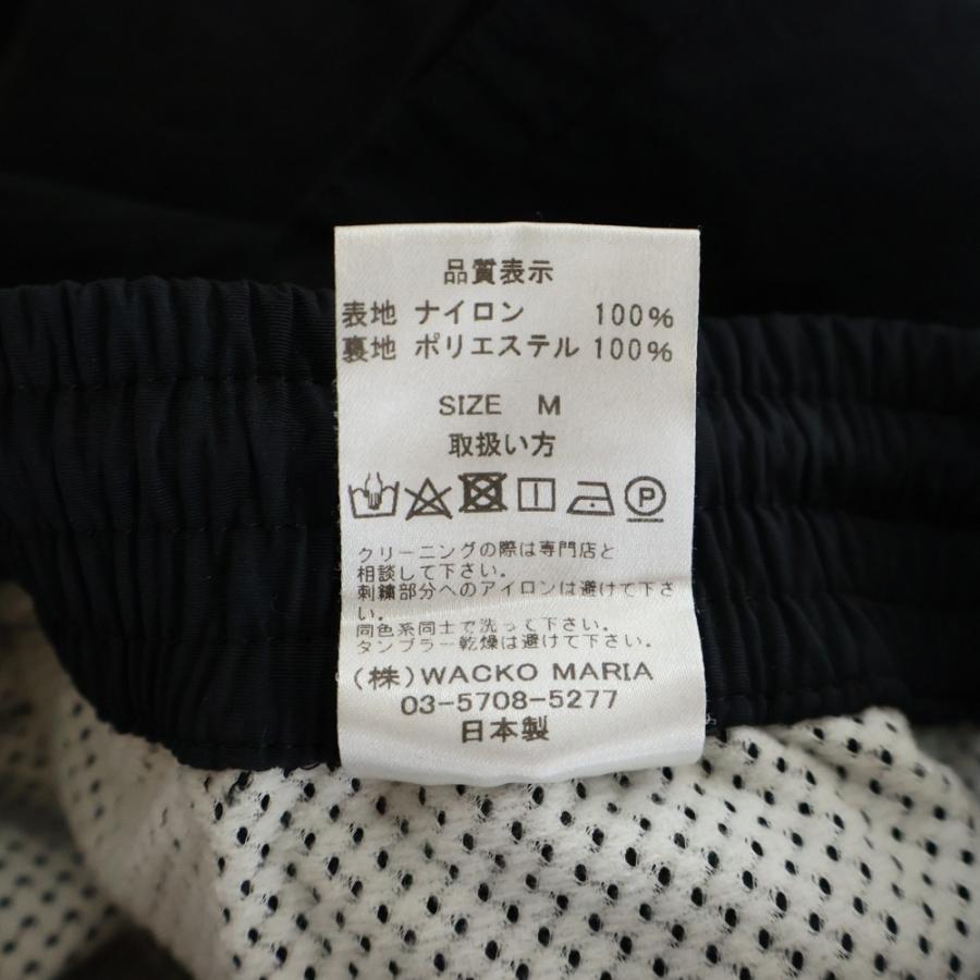 美品 24ss ワコマリア ナイロンパンツ ロゴ刺繍 トラックパンツ 裾ジップ WACKO MARIA（ワコマリア） NYLON TRACK PANTS ロゴ刺繍 ナイロン