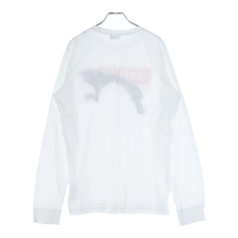 DIESEL（ディーゼル） ロゴ刺繍 ロングスリーブTシャツ ホワイト