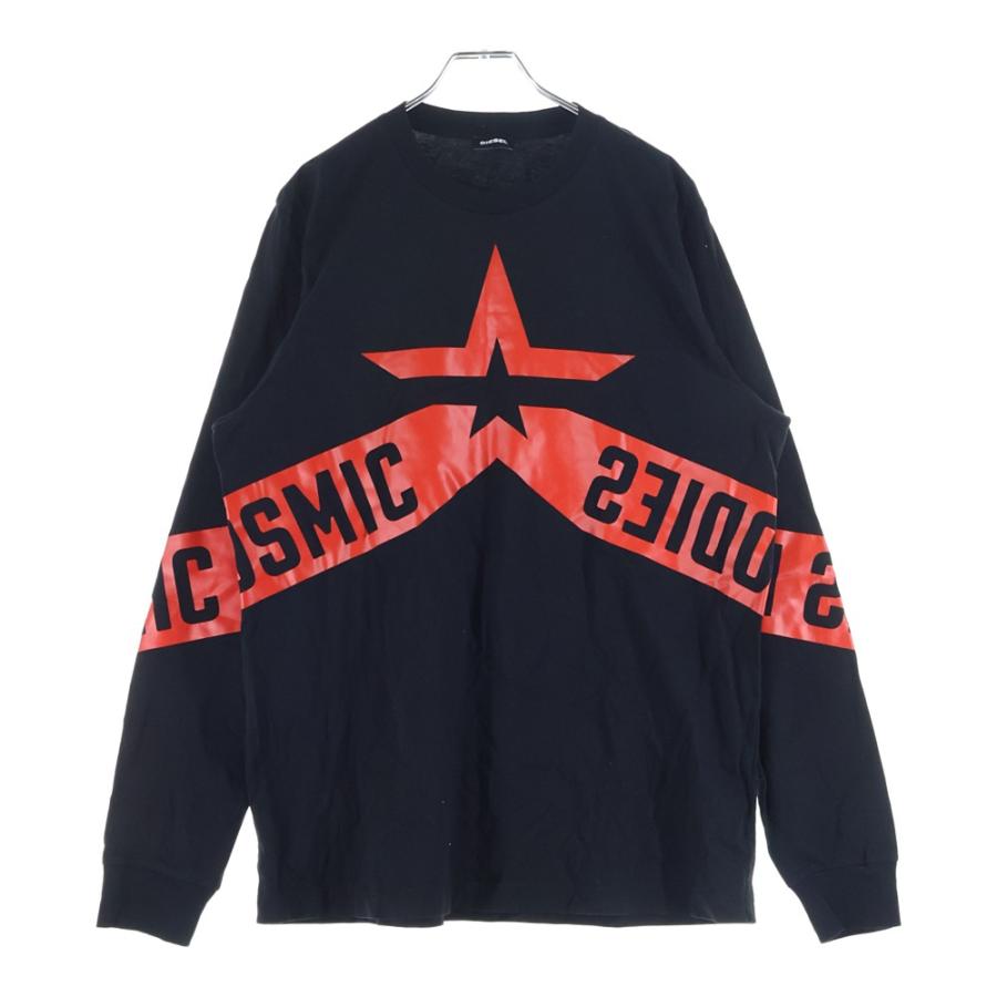 DIESEL（ディーゼル） スタープリント ロングスリーブTシャツ ブラック 