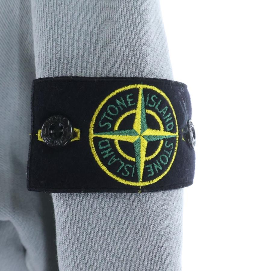 95ss/ストーンアイランド/ストライプ/プルオーバー/ロゴ/2XL/グレー STONE ISLAND（ストーン アイランド） FELPA ピグメントダイ プル