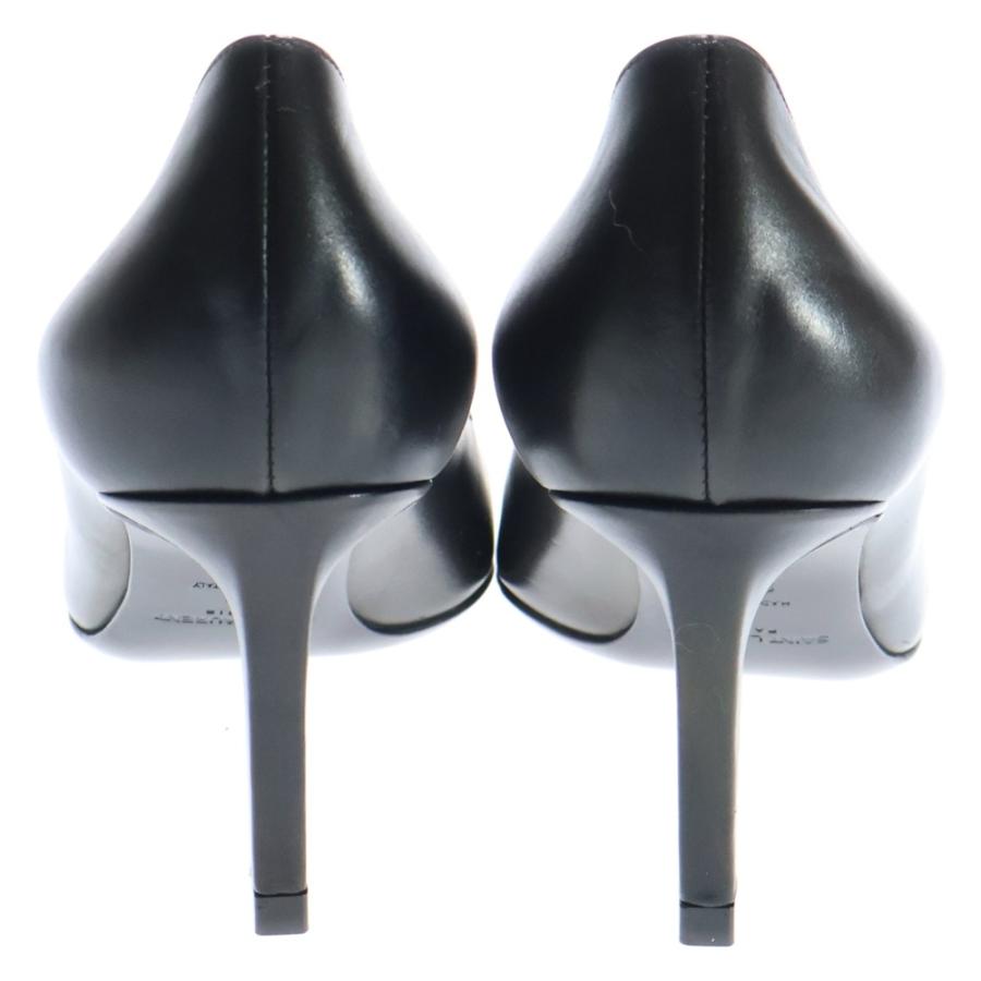 SAINT LAURENT PARIS サンローランパリ ポインテッドトゥ レザー ヒールパンプス 322889 ブラック_2