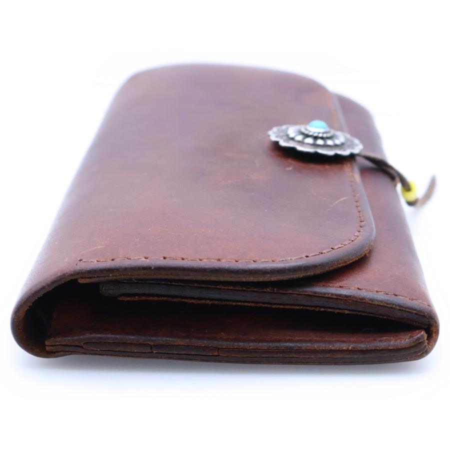 goro's（ゴローズ） 銀縄ターコイズ フラワーコンチョ SADDLE LEATHER