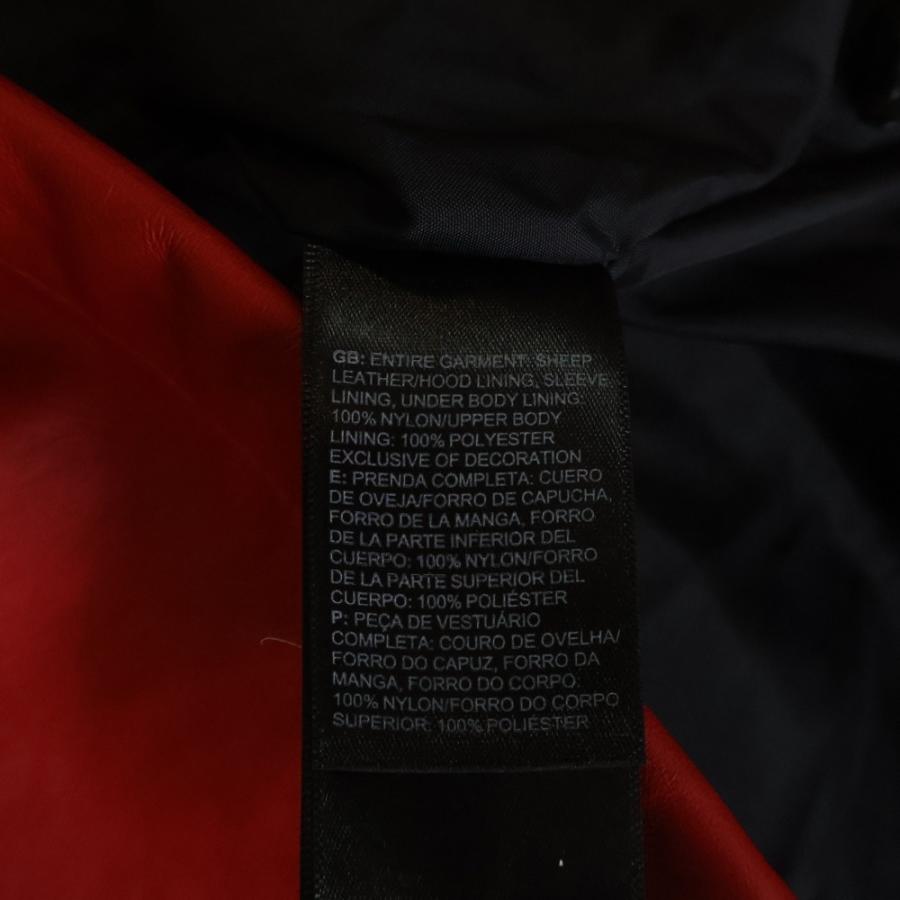 シュプリーム 18AW × THE NORTH FACE Leather Mountain Jacket NF0A3VJ8 ザノースフェイス レザーマウンテンジャケット レッド/ブラックの画像