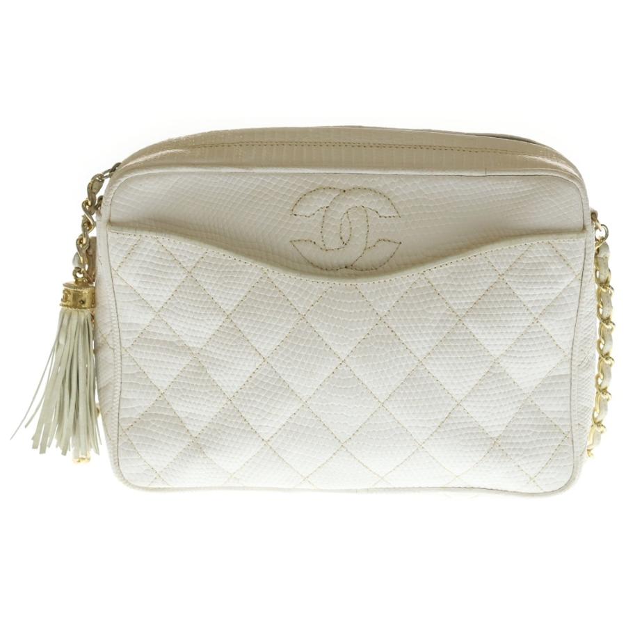 CHANEL ココマークチェーンハンドバッグ　アイボリー CHANEL（シャネル） ココマーク フリンジチェーン ショルダーバッグ