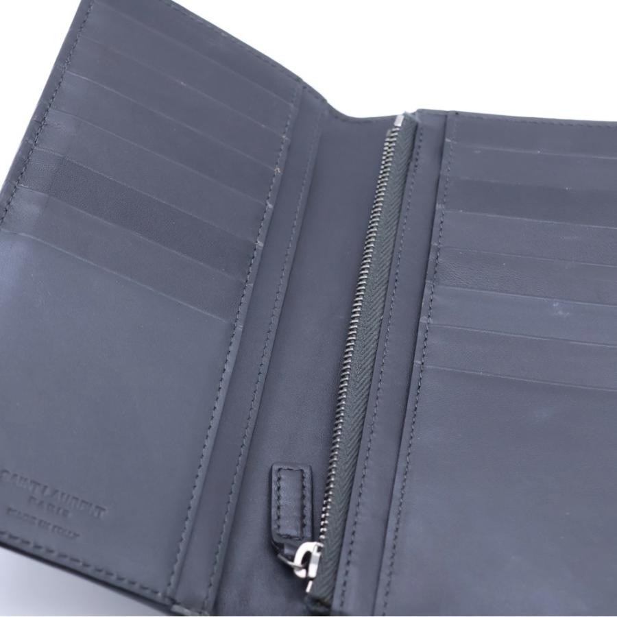 SAINT LAURENT PARIS サンローランパリ クロコ 型押し 2つ折り財布 