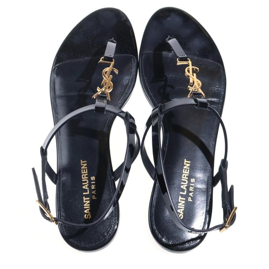 YVES SAINT LAURENT イヴサンローラン カサンドラ パテントレザー 