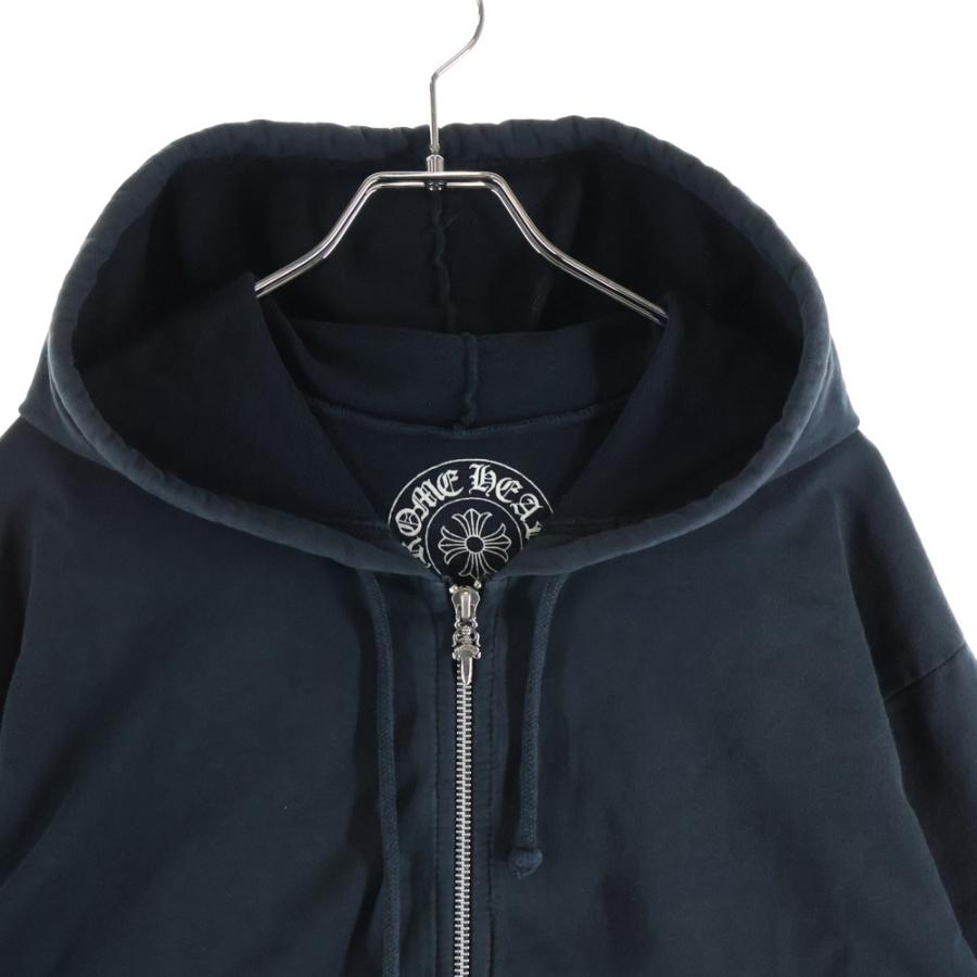 CHROME HEARTSフローラルスリーブ HorseShoe ジップパーカー Chrome Hearts バックホースシュー フローラルスリーブ ジップパーカー