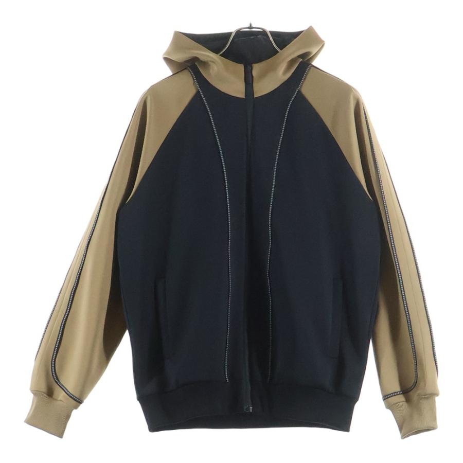 FENDI フェンディ フーディ ジップアップ パーカー ブルゾン 12CPC-19-783 ブラック/ベージュ FENDI（フェンディ） フーディ ジップアップ パーカー ブルゾン 12CPC