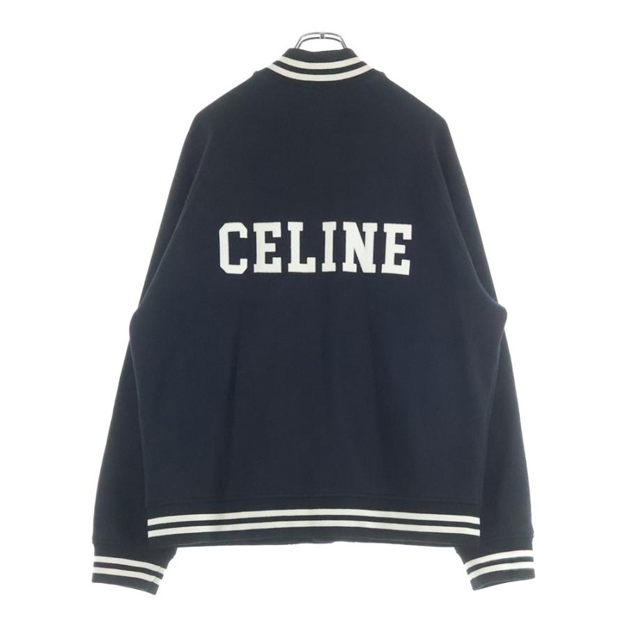 【1】CELINE セリーヌ　カレッジテディジャケットブルゾン　ブラックXL 中古・古着通販】CELINE (セリーヌ) テディジャケット ブラック サイズ