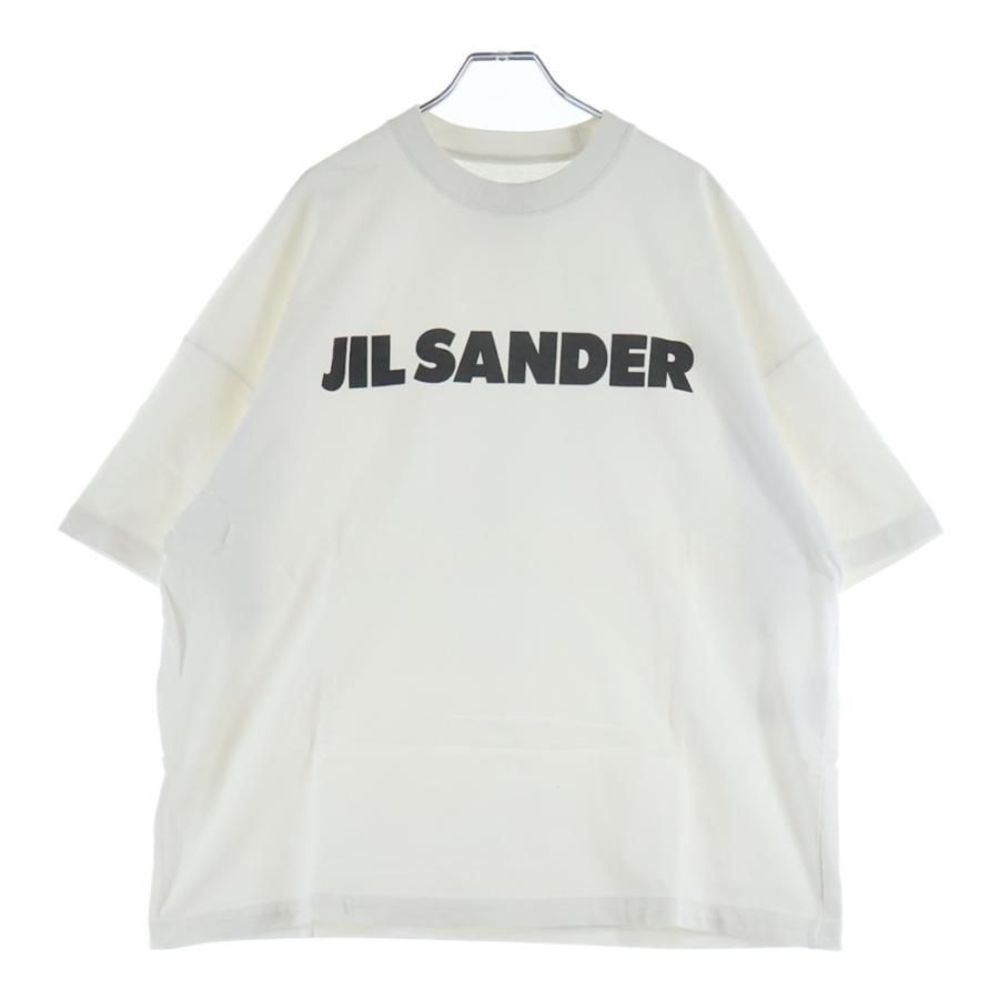 ジルサンダー　フロントプリントTシャツ L JIL SANDER（ジルサンダー） フロント ロゴプリント クルーネック半袖T