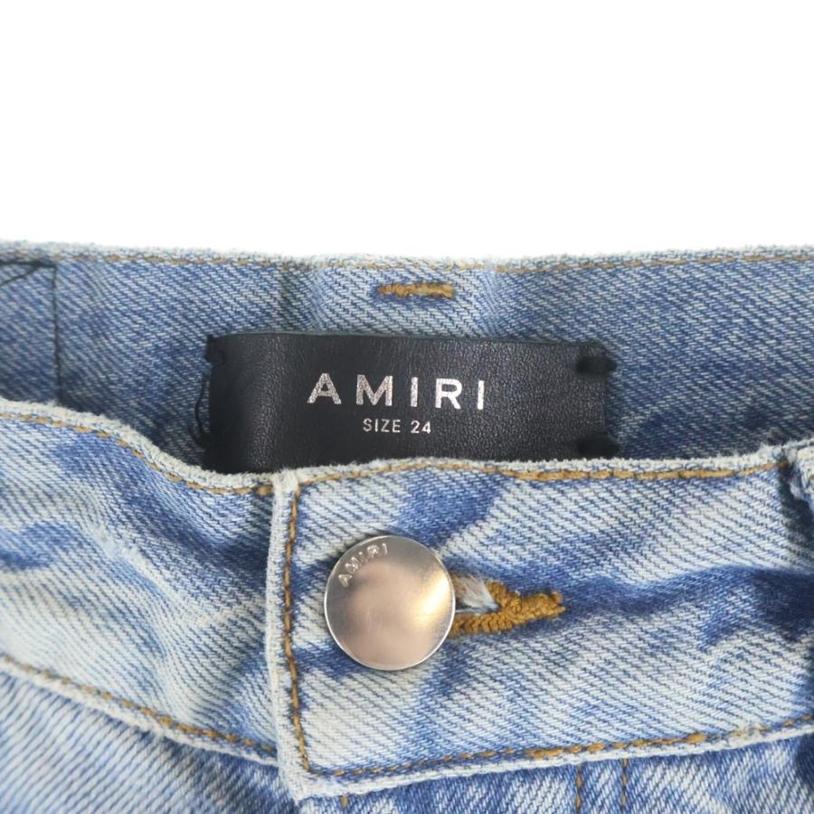 AMIRI（アミリ） ダメージ加工 ボタンフライ ストレートデニムパンツ