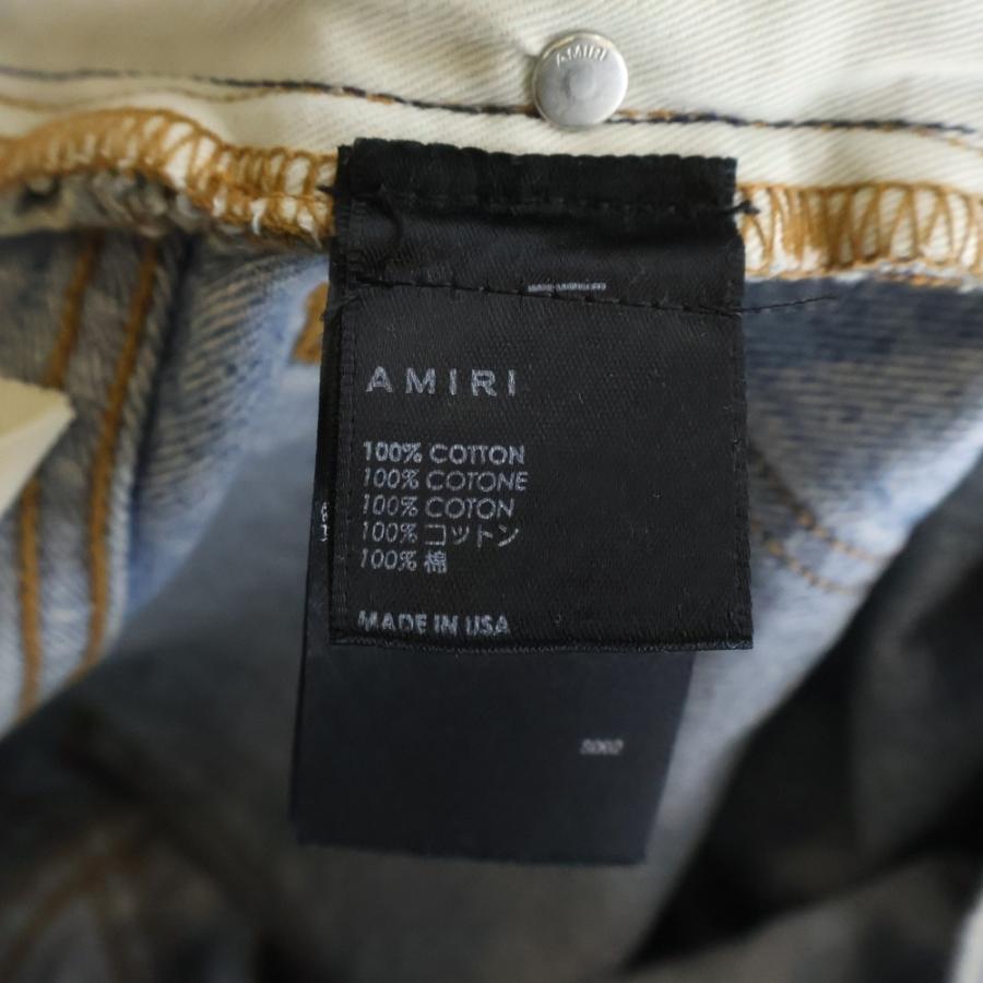 AMIRI（アミリ） ダメージ加工 ボタンフライ ストレートデニムパンツ