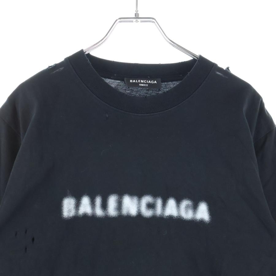 BALENCIAGA（バレンシアガ） Blurry Logo Tee ブラーロゴ クルーネック