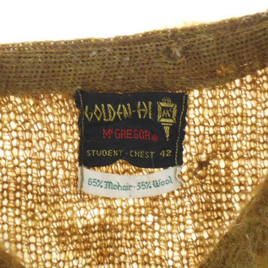 VINTAGE ヴィンテージ 60s Mcgregor マクレガー 毛足長 モヘアニット プルオーバー モヘア65% 35ウール キャメル