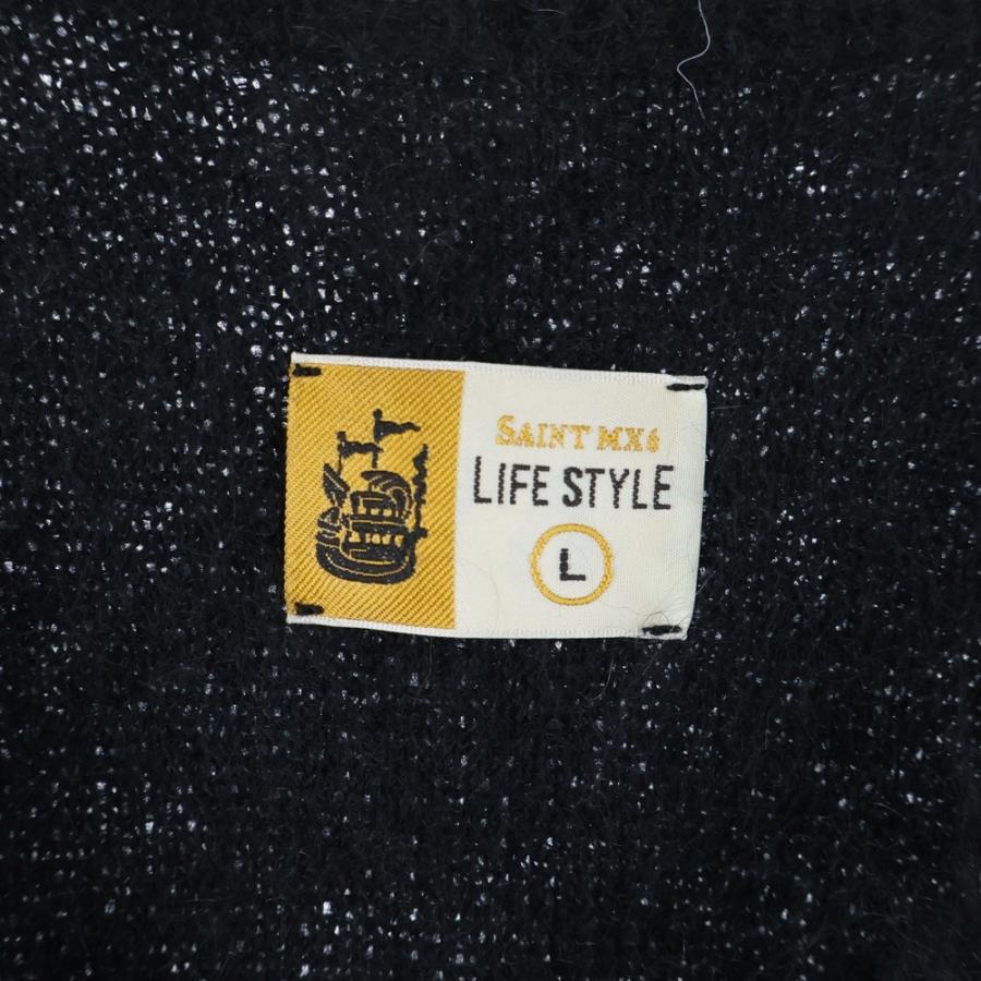 SAINT MICHAEL セントマイケル LIFE STYLE ベーシック モヘアカーディガン SM-A23-0000-044 ブラックの画像