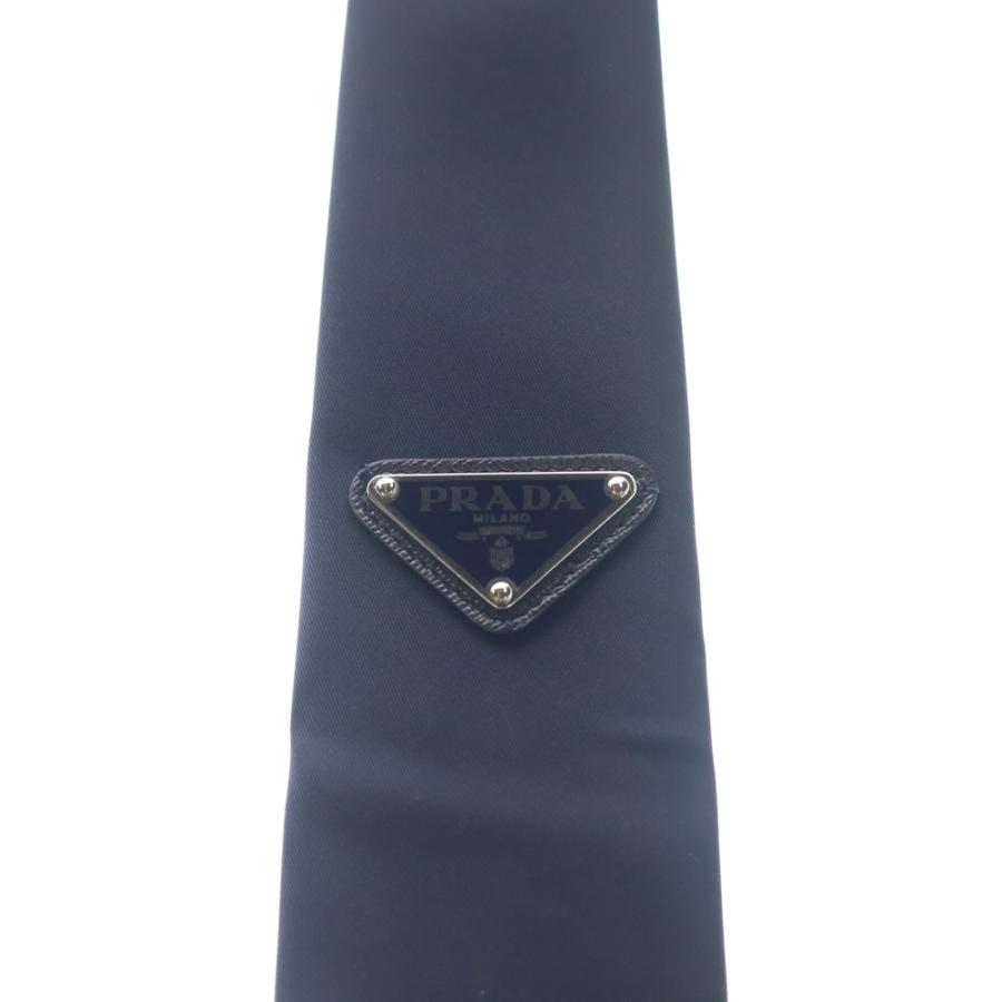 PRADA プラダ 三角ロゴプレート BCONYL ネクタイ ネイビー UCR77 S202 1WQ8_3
