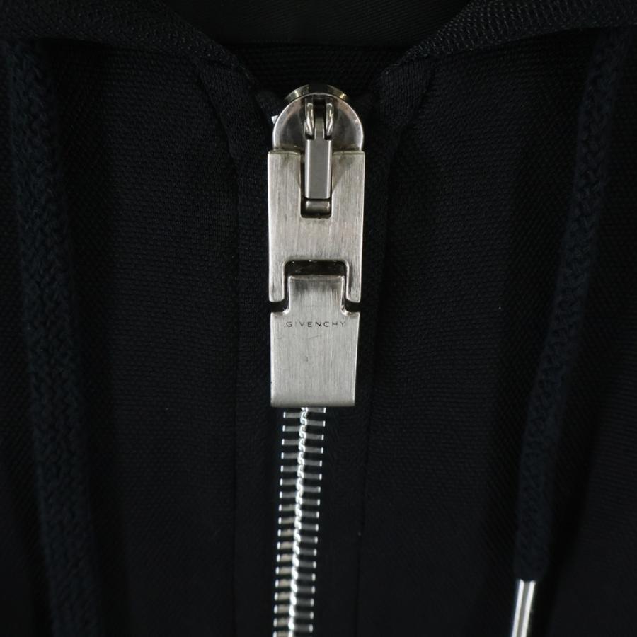 GIVENCHY - 極美品★GIVENCHY ジバンシィ Chito 23AW BWJ02J30RY 4G ロゴデザイン クロップド ZIPフーディ/パーカー ブラック ホワイト M 正規品 レディース GIVENCHY（ジバンシィ） 23AW Chito 4G ロゴデザイン ジップフーディ
