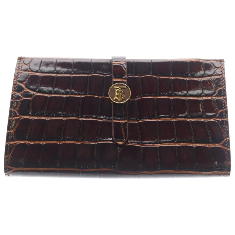 BURBERRY（バーバリー） TB金具 クロコダイル 二つ折り 長財布