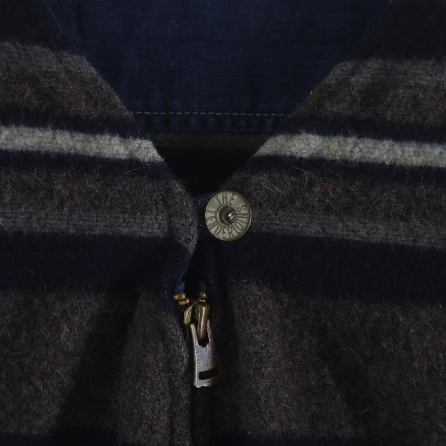 Mサイズ テンダーロイン ジップ ニット ジャケット ブランケット TENDERLOIN（テンダーロイン） 22AW DENIM BLANKET ZIP UP JKT デニム