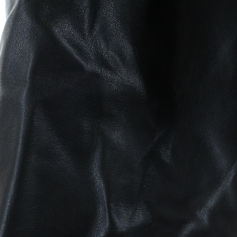LAST NEST ラスト ネスト 25AW CROSS EMBROIDERY LEATHER ZIP HOODIE