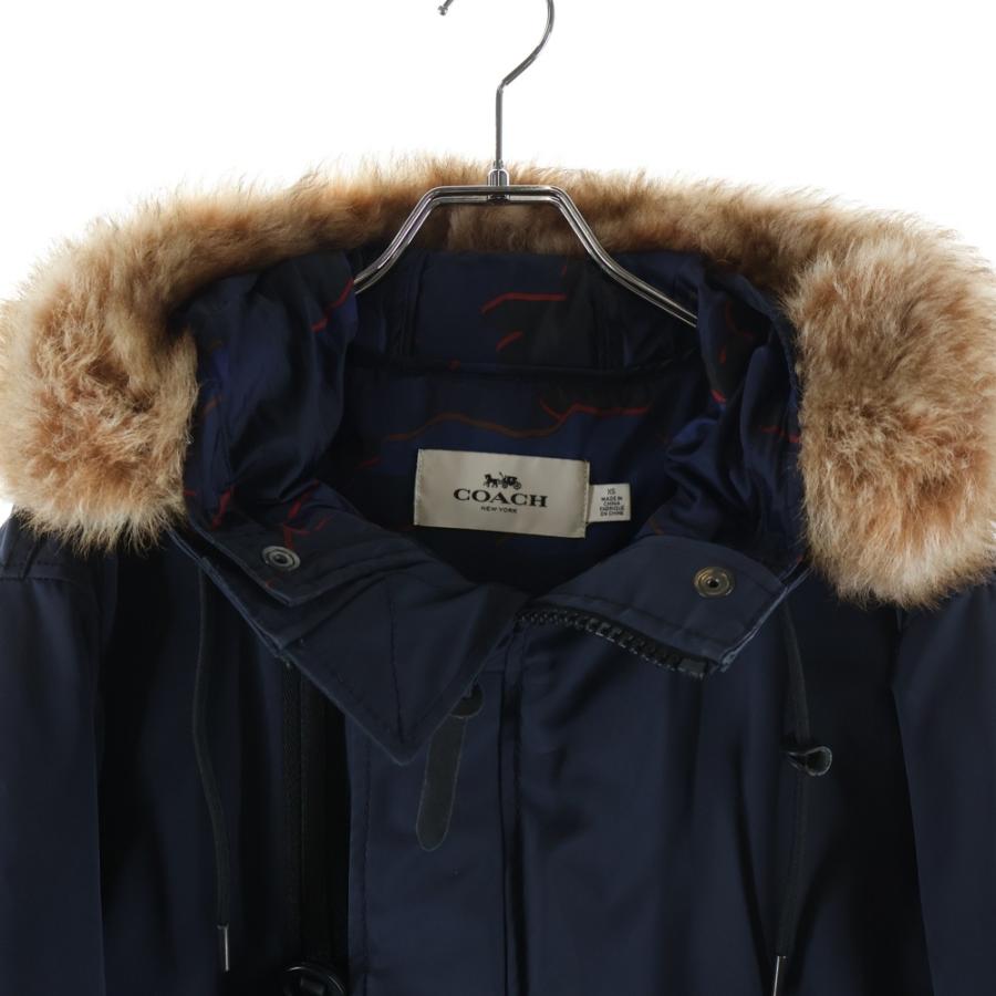 CORCH ダウンジャケット ファー付き COACH（コーチ） ナイロンダウンジャケット 裏地迷彩 フードファー付き