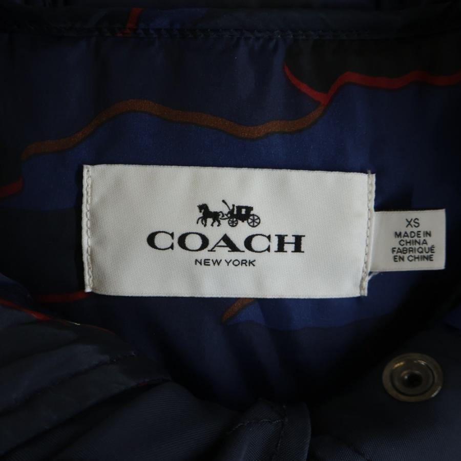 COACH（コーチ） ナイロンダウンジャケット 裏地迷彩 フードファー付き