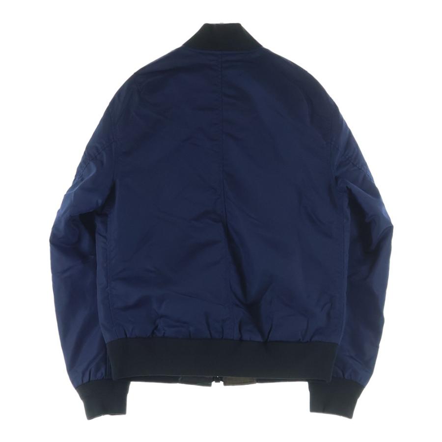 極美品COACH コーチ MA-1フライトジャケットネイビー ダブルジップ