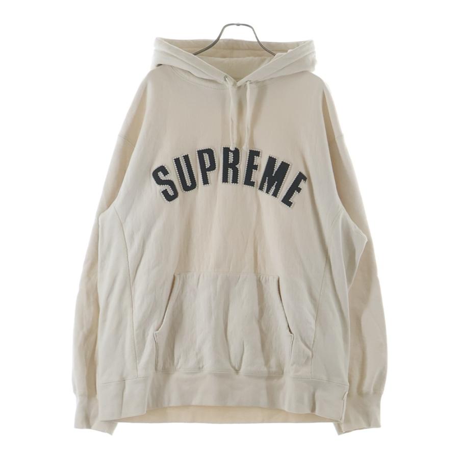 Supreme ベージュ ロゴパーカー NWT Supreme Cross Box Logo Hoodie Sweatshirt Natural Beige Mens L