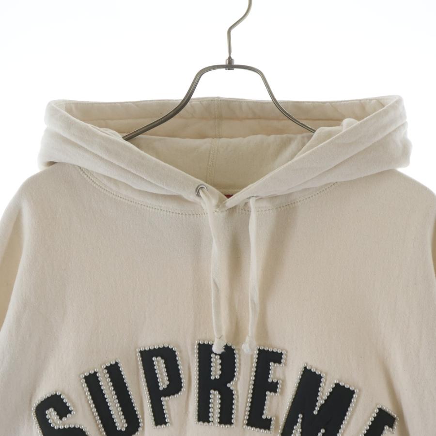 【美品】シュプリーム パールアーチロゴ プルオーバーフーディー グリーン Supreme（シュプリーム） 21AW Pearl Logo Hooded Sweatshirt
