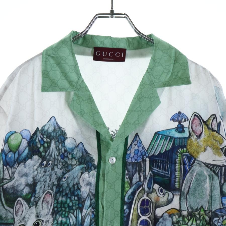 GUCCI グッチ 25SS ×HIGUCHI YUKO ヒグチユウコ 864048 レーヨン 半袖シャツ 総柄 GUCCI（グッチ） 25SS ×HIGUCHI YUKO ヒグチユウコ 864048 レーヨン