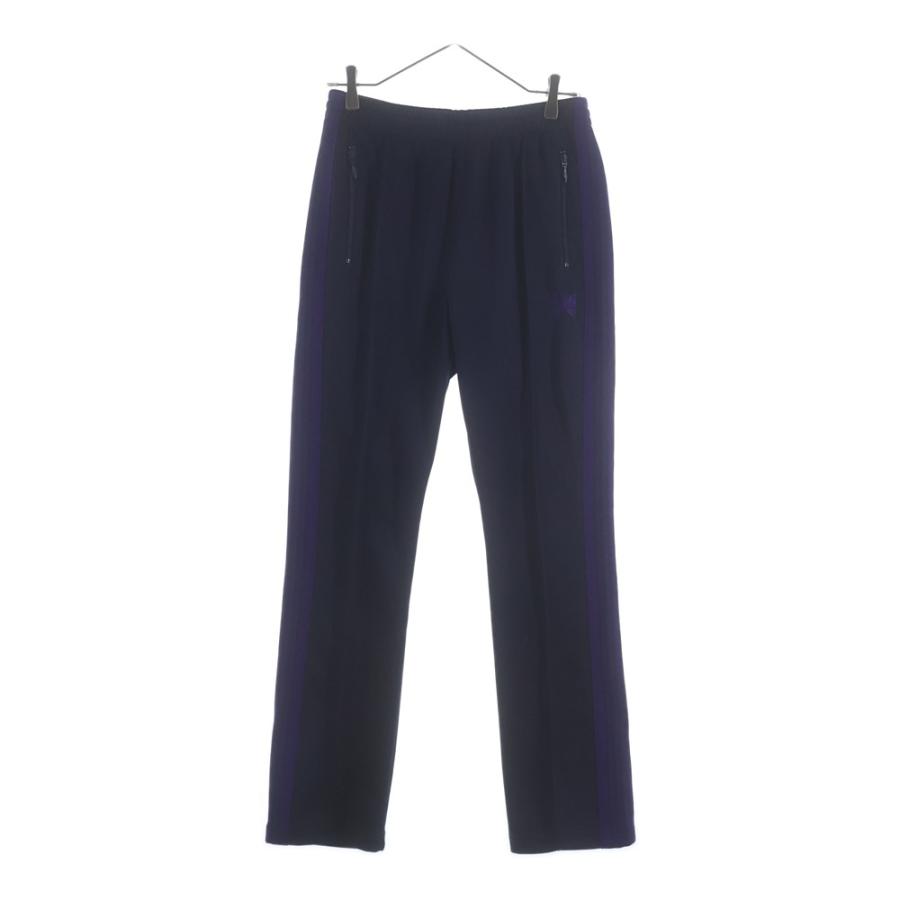 Needles トラックパンツ NS247 ナロー ネイビーパープル Needles（ニードルス） 23AW Narrow Track Pant Poly Smooth ロゴ刺繍