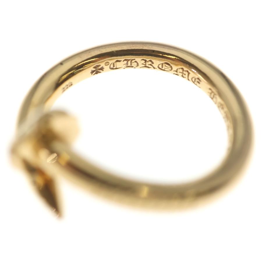 クロムハーツ  22K NAIL CRSBALL/ネイルクロスボール ゴールドリング メンズ 28号 CHROME HEARTS（クロムハーツ） 22K NAIL CRSBALL ネイルクロスボール