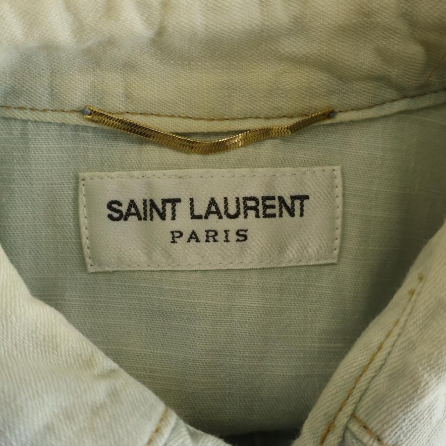 SAINT LAURENT PARIS サンローランパリ 15SS 襟フリル デニム 393702