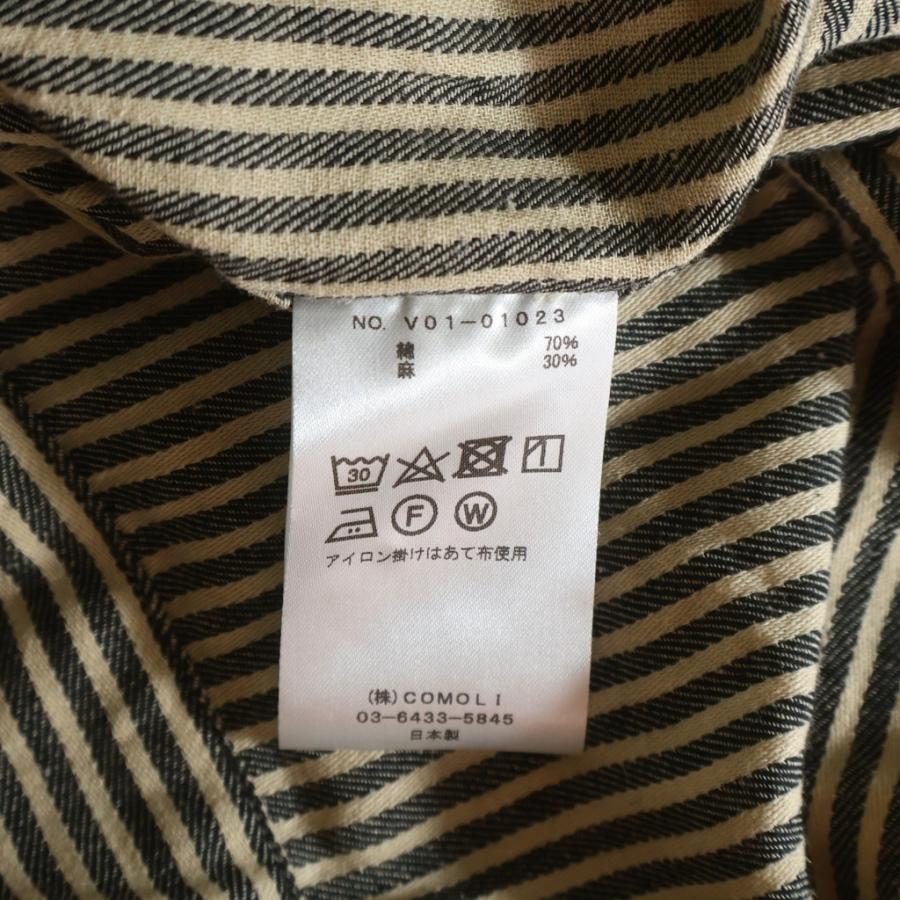 COMOLI（コモリ） 22SS STRIPE BLOUSON ストライプブルゾン コットン