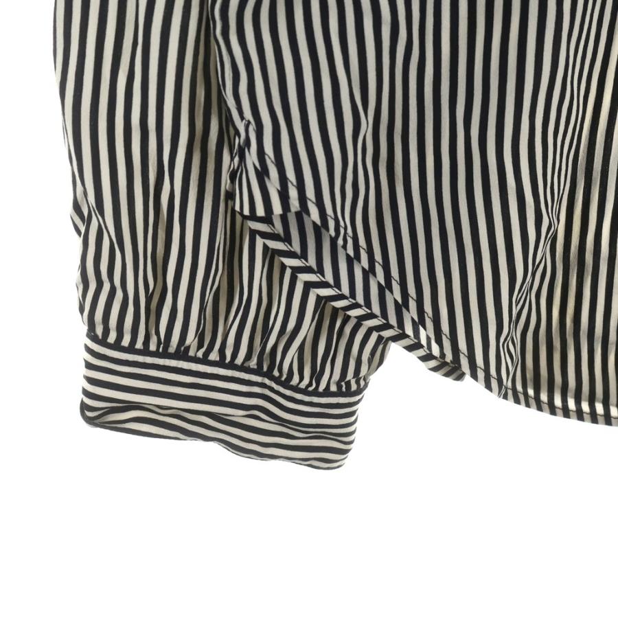 サンローランパリ 21SS Stripe Silk Shirt ストライプ シルク 比翼 