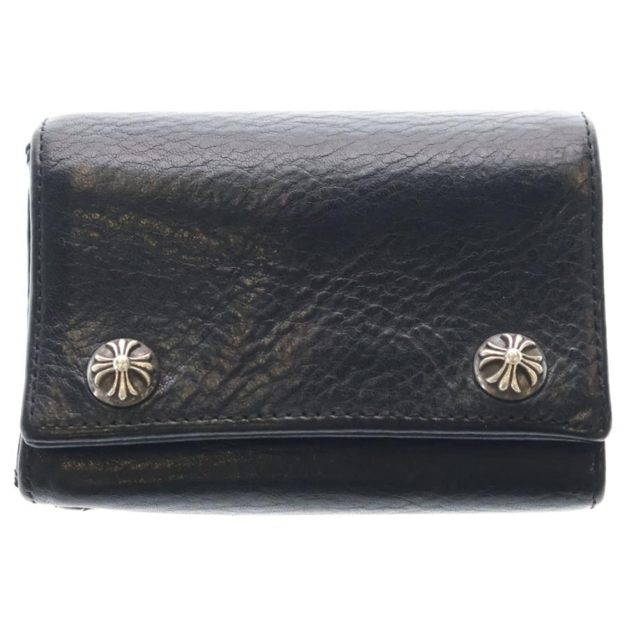 正規品　クロムハーツ　クロスパッチカスタム　3fold ウォレット　財布 CHROME HEARTS（クロムハーツ） 3FOLD 3フォールド クロスパッチ付き