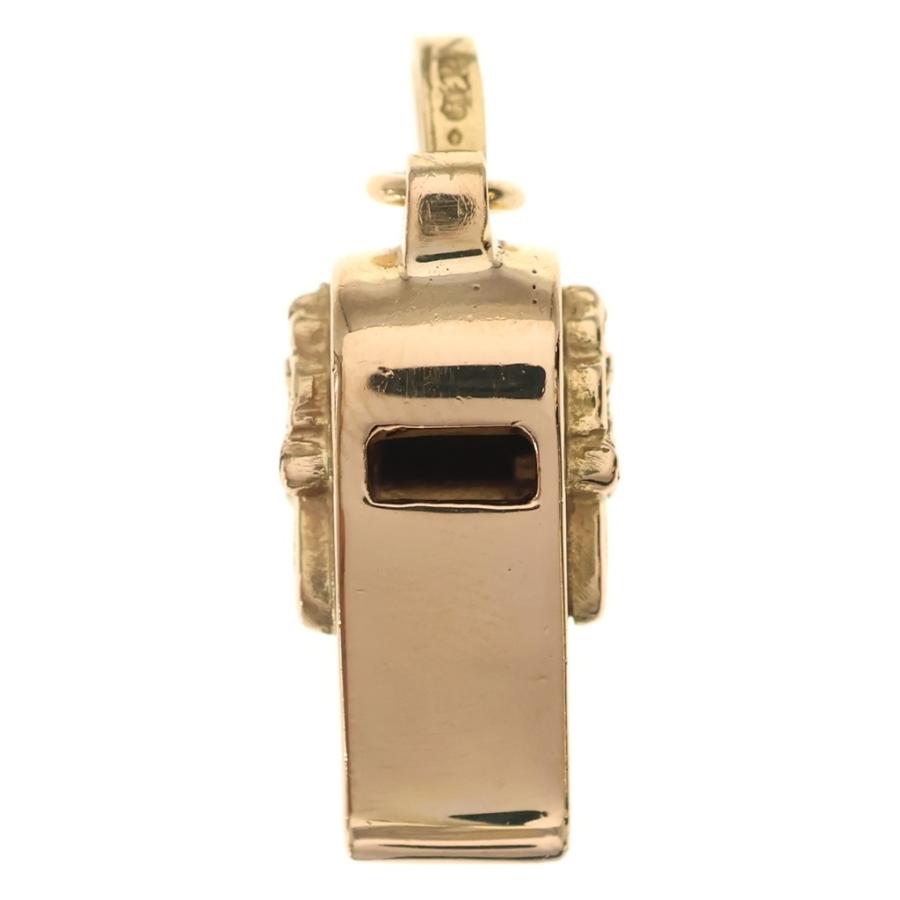 CHROME HEARTS クロムハーツ 22K WHISTLE TNY DAGGER タイニーホイッスルチャーム ゴールドネックレストップ ゴールド CHROME HEARTS（クロムハーツ） 22K WHISTLE TNY DAGGER タイニー
