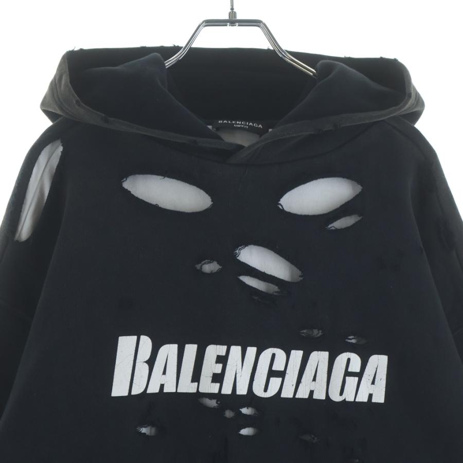 BALENCIAGA（バレンシアガ） 21SS DESTROYED HOODIE デストロイド 汚れ