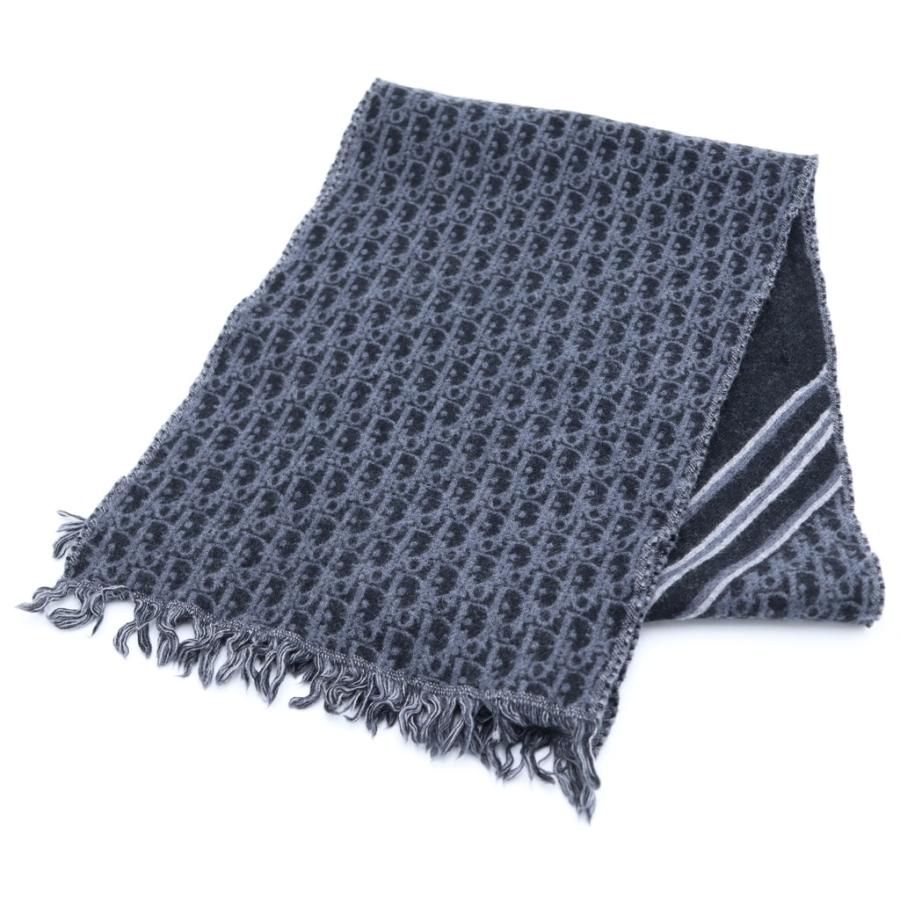 早い者勝ちになります！dior トロッター柄 woolマフラー DIOR (ディオール) オブリーク トロッター マフラー ストール グレー
