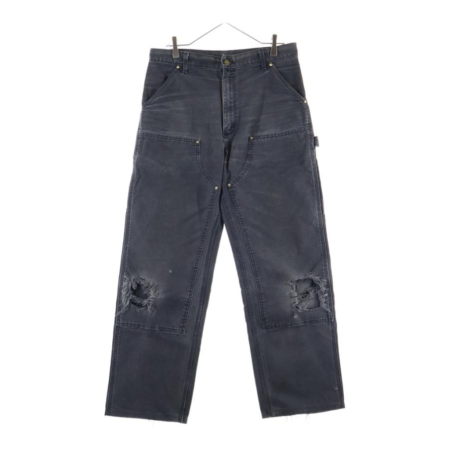 00s USA Carharttt ダブルニージーンズ ペインターデニム ボロ Carhartt（カーハート） 00s ダブルニー ダック B01 BLK ペインター