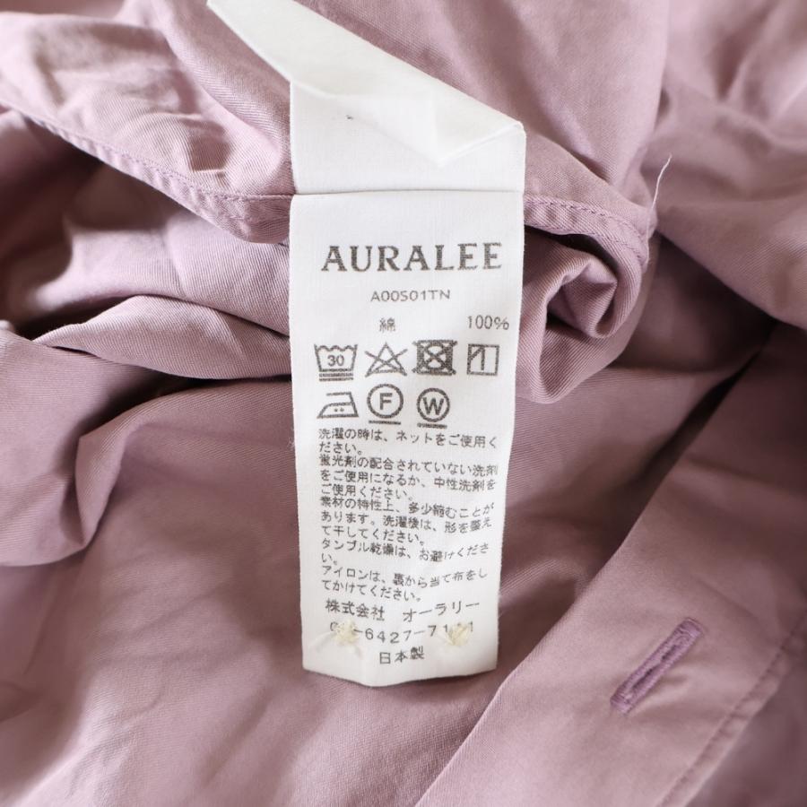 AURALEE（オーラリー） WASHED FINX TWILL BOX SHIRTS ウォッシュ加工